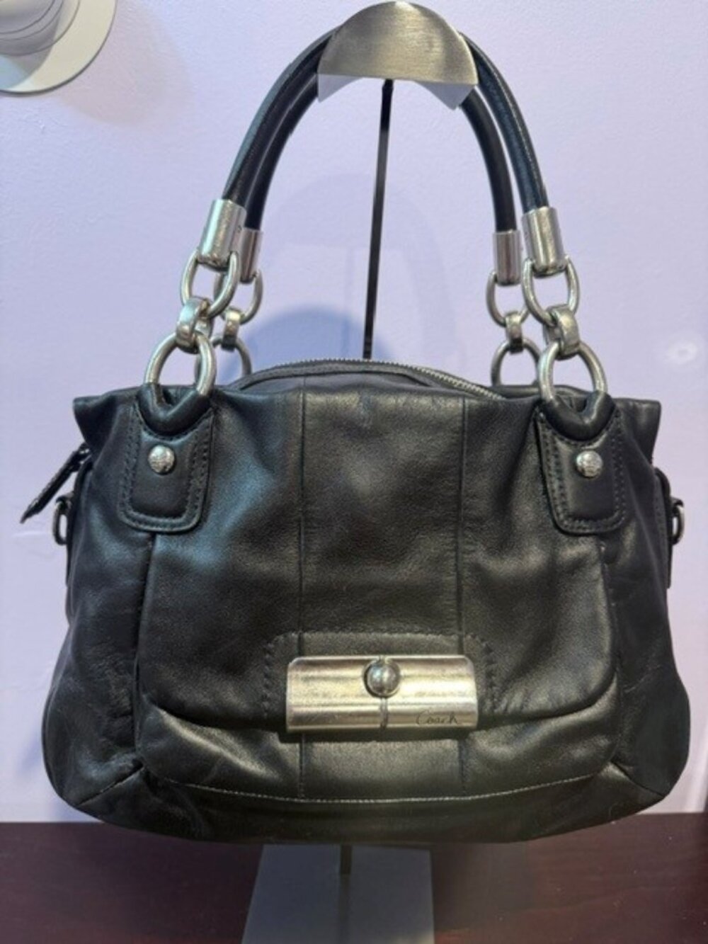 Great condition Coach Kristin Black Leather Satchel (Style #16800)
